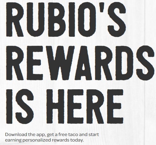 Free Taco at Rubio's