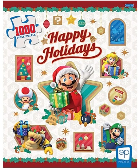 Amazon: 1000-Pc Super Mario Happy Holidays Jigsaw Puzzle $8.99 (Reg $18)